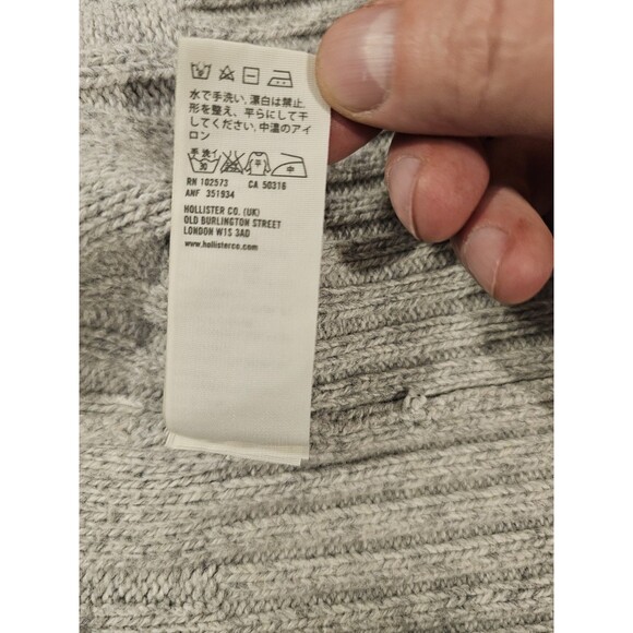 Hollister Sweater Womens M Gray Heather Waterfall Cardigan Cozy Y2K - Picture 5 of 9
